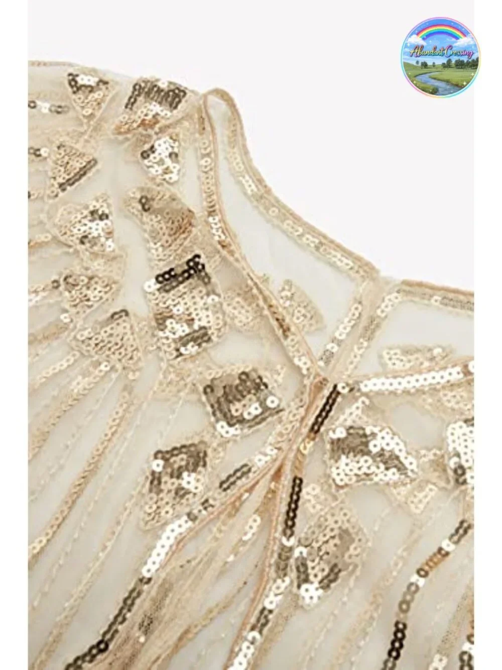 Sequin Beaded See-through Shawl Wrap Evening Cape Great Gatsby Wedding Party